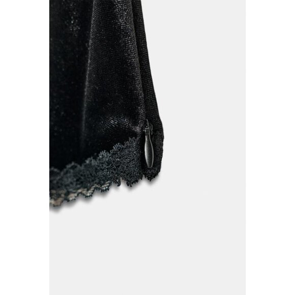 ZARA EMBROIDERED VELVET CORSET - Picture 6 of 6